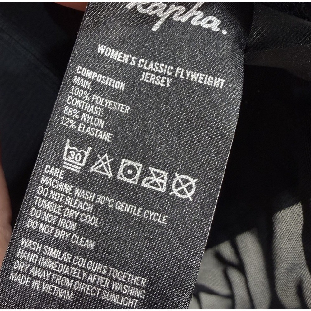 RAPHA Cycling Jersey Womens Sz M Black Classic Flyweight Full Zip Short Sleeve - Picture 5 of 8